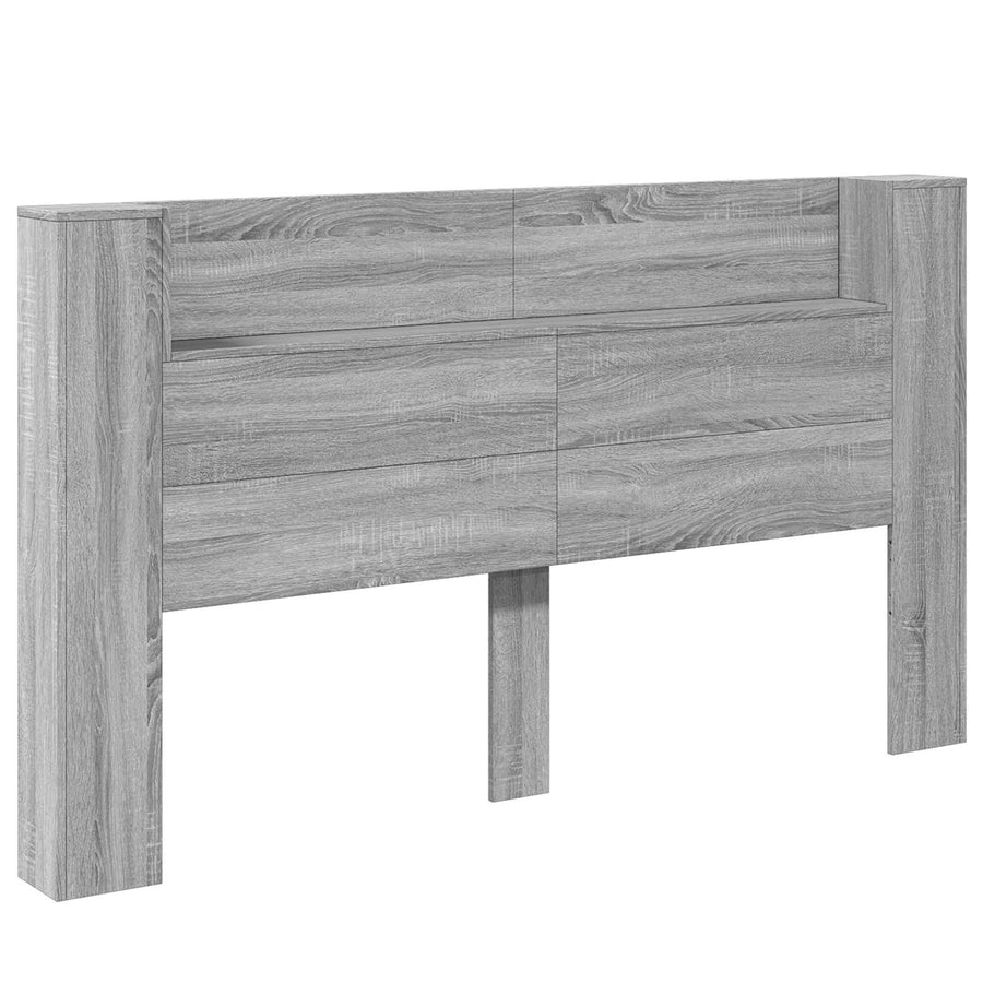 Hoofdbord Kast met LED Grijs Sonoma 180 x 16,5 x 103,5 cm