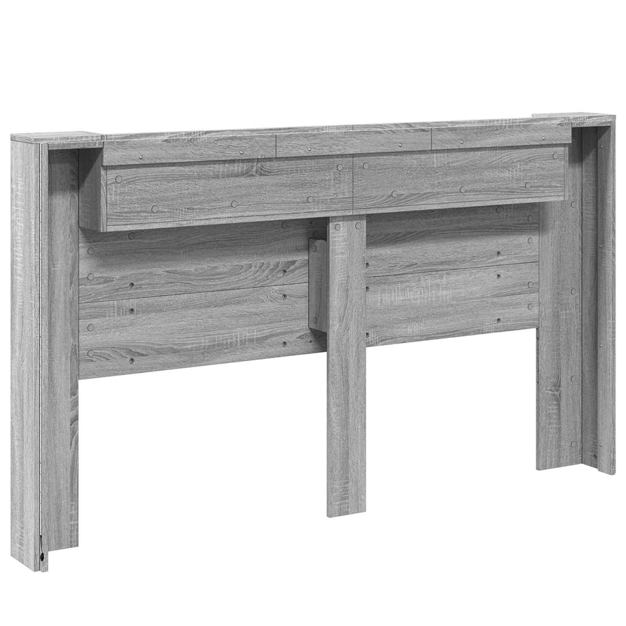 Hoofdbord Kast met LED Grijs Sonoma 180 x 16,5 x 103,5 cm