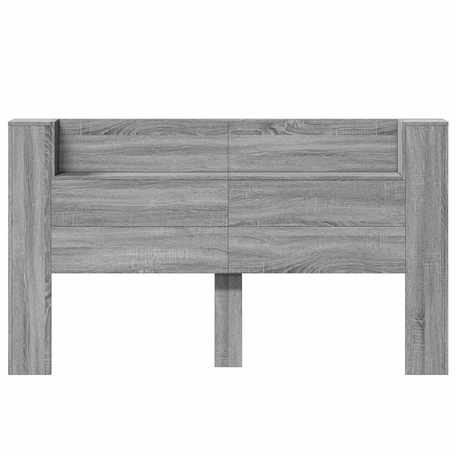 Hoofdbord Kast met LED Grijs Sonoma 180 x 16,5 x 103,5 cm
