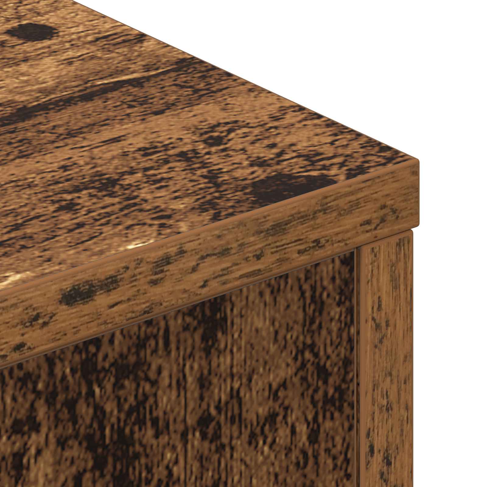 Hoofdbord Kast met LED met plank Oudhout 180 x 16,5 x 103,5 cm