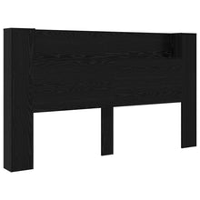 Hoofdbord Kast met LED Zwart Eiken 180 x 16,5 x 103,5 cm