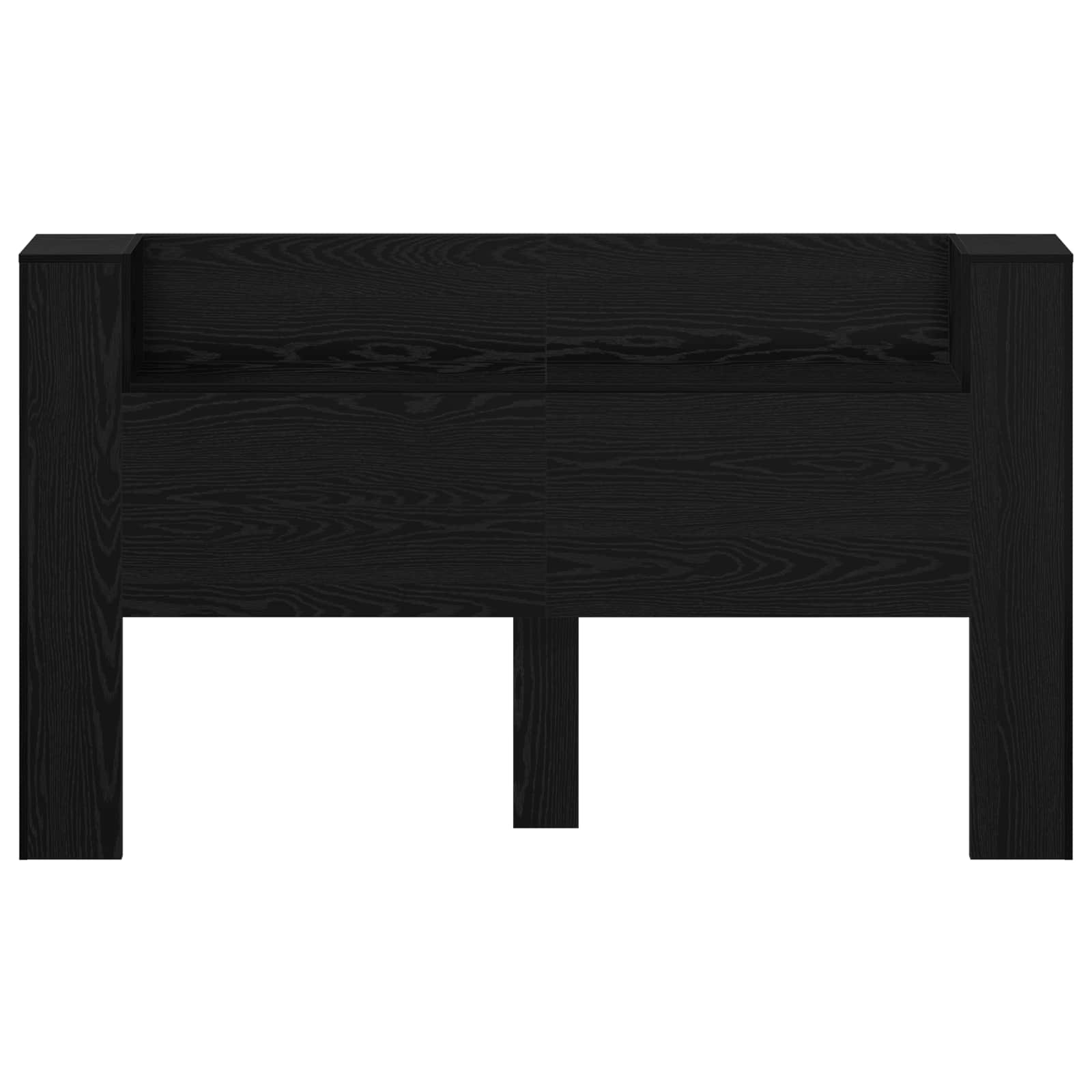Hoofdbord Kast met LED Zwart Eiken 180 x 16,5 x 103,5 cm