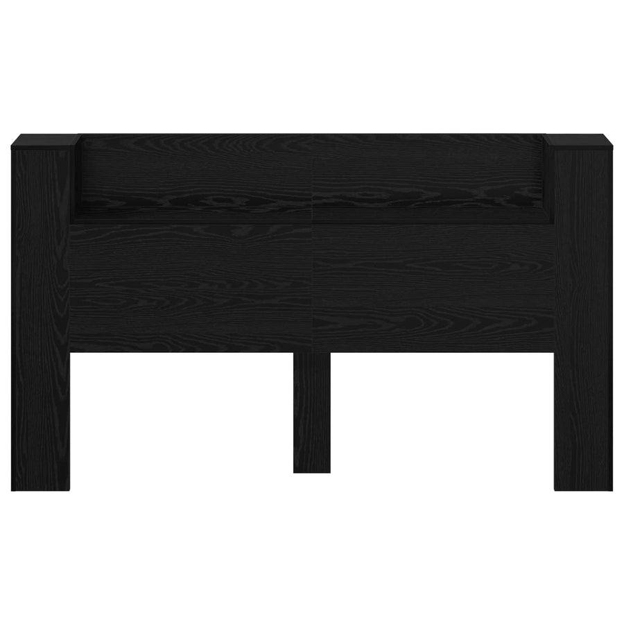 Hoofdbord Kast met LED Zwart Eiken 180 x 16,5 x 103,5 cm