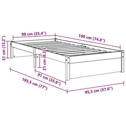 Bedframe Massief dennenhout