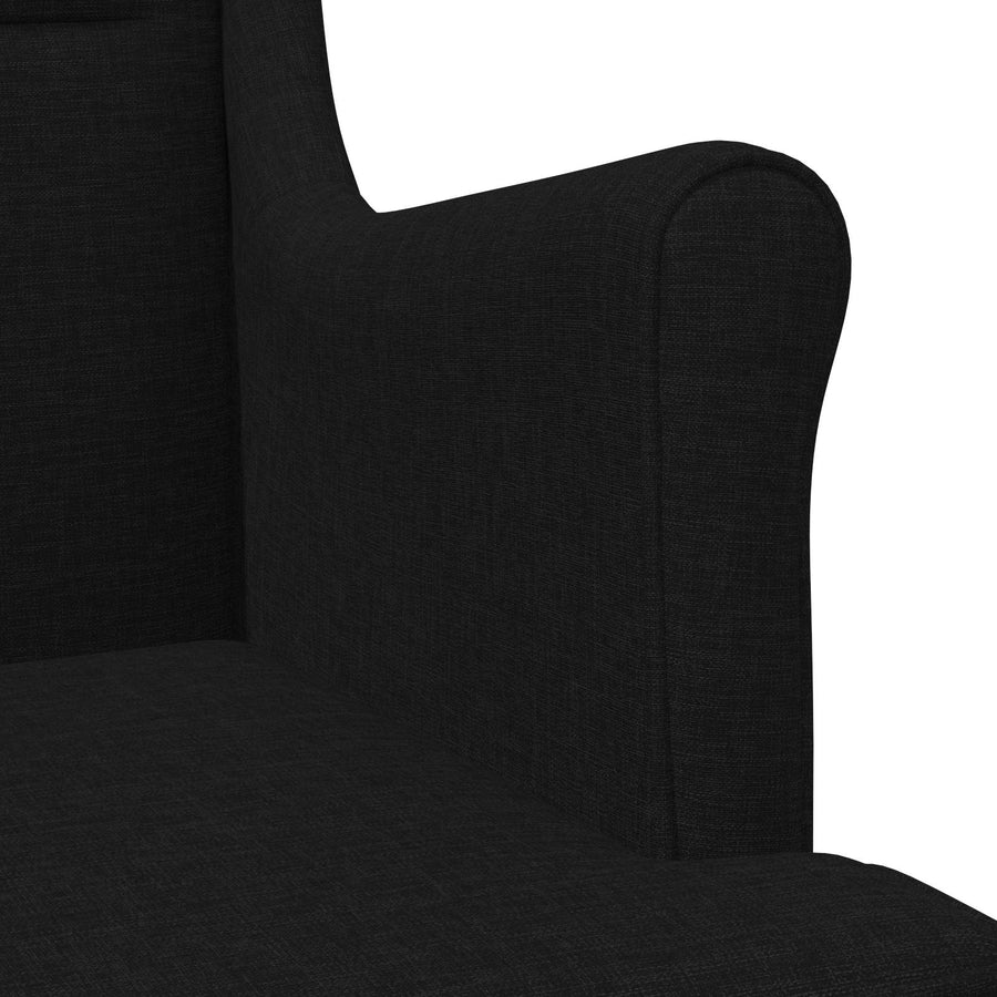 Fauteuil Zwart Stof