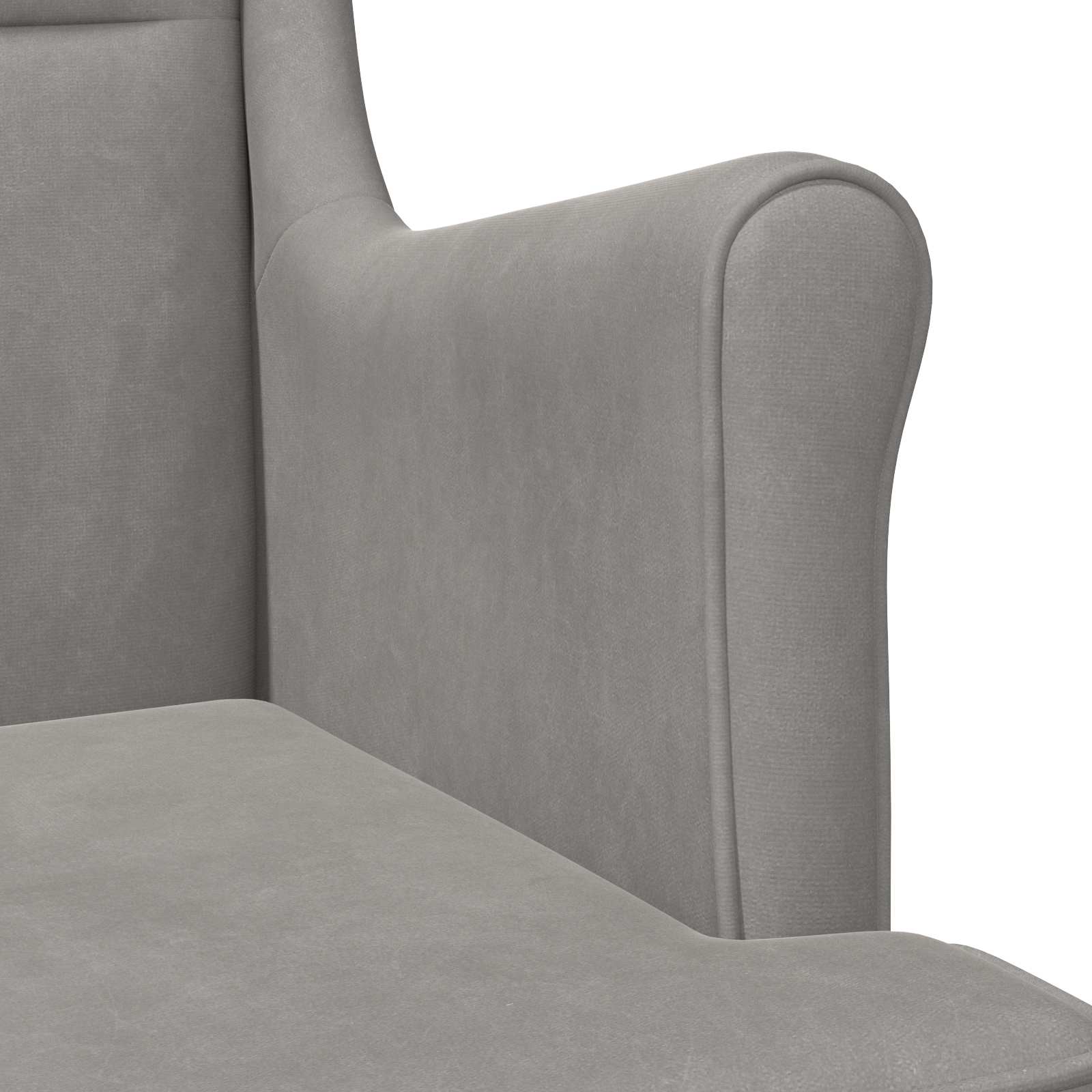 Fauteuil Lichtgrijs Fluweel