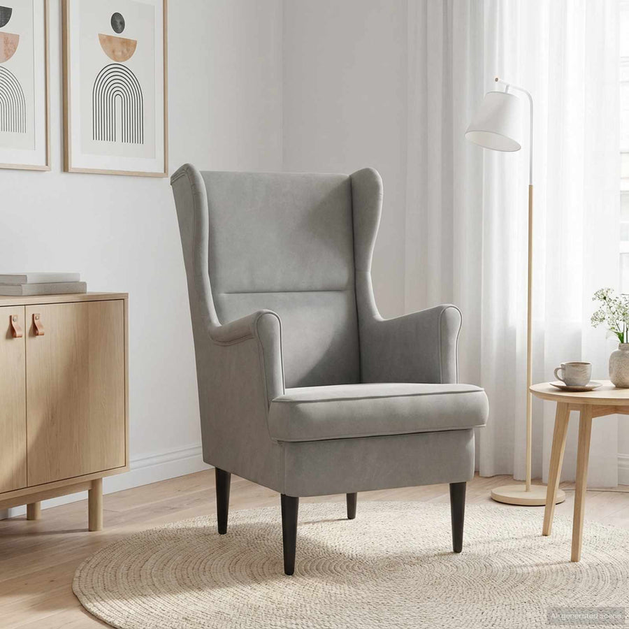 Fauteuil Lichtgrijs Fluweel