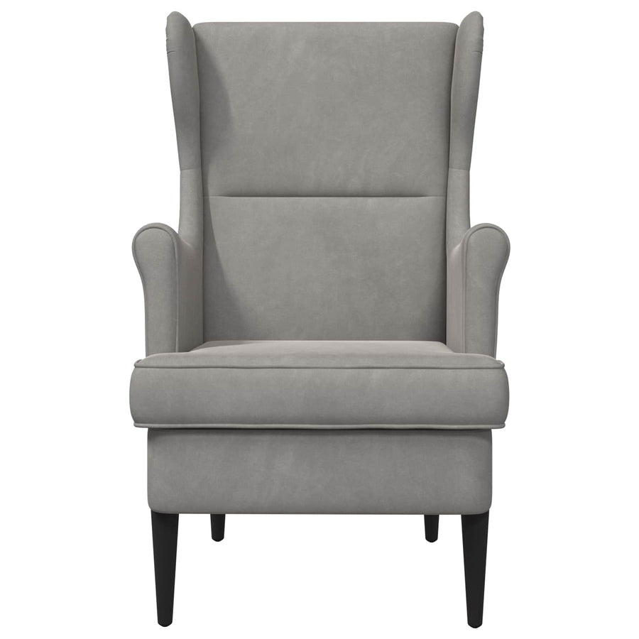 Fauteuil Lichtgrijs Fluweel