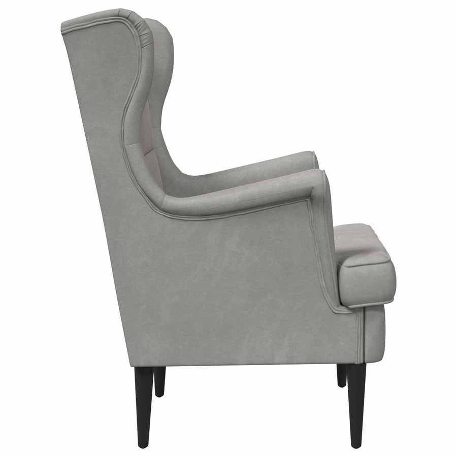 Fauteuil Lichtgrijs Fluweel