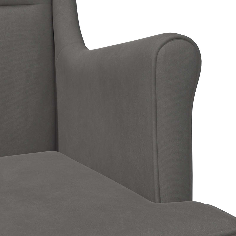 Fauteuil Donkergrijs Fluweel