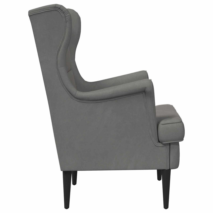Fauteuil Donkergrijs Fluweel