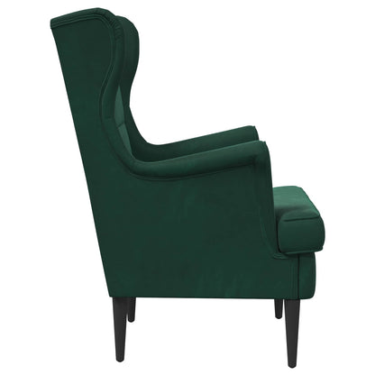 Fauteuil Donkergroen Fluweel