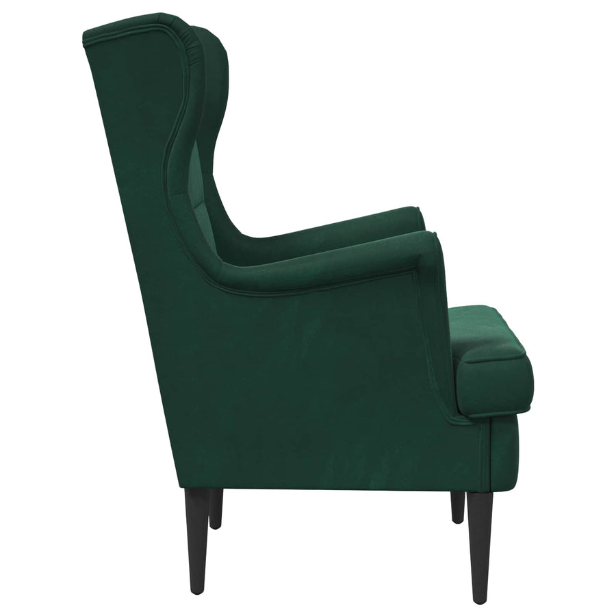 Fauteuil Donkergroen Fluweel