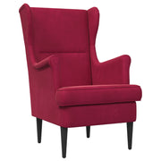 Fauteuil wijnrood fluweel 65x79x100 cm