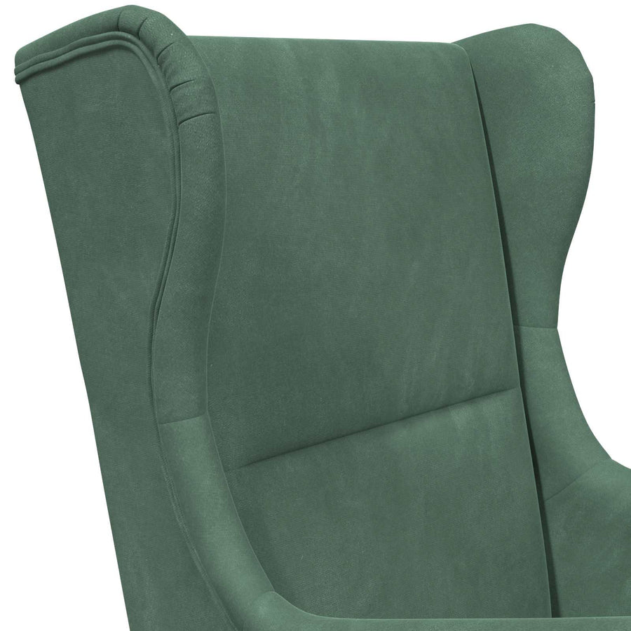Fauteuil Zeegroen Fluweel