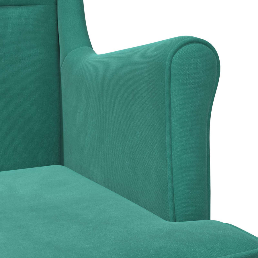 Fauteuil Turquoise Fluweel