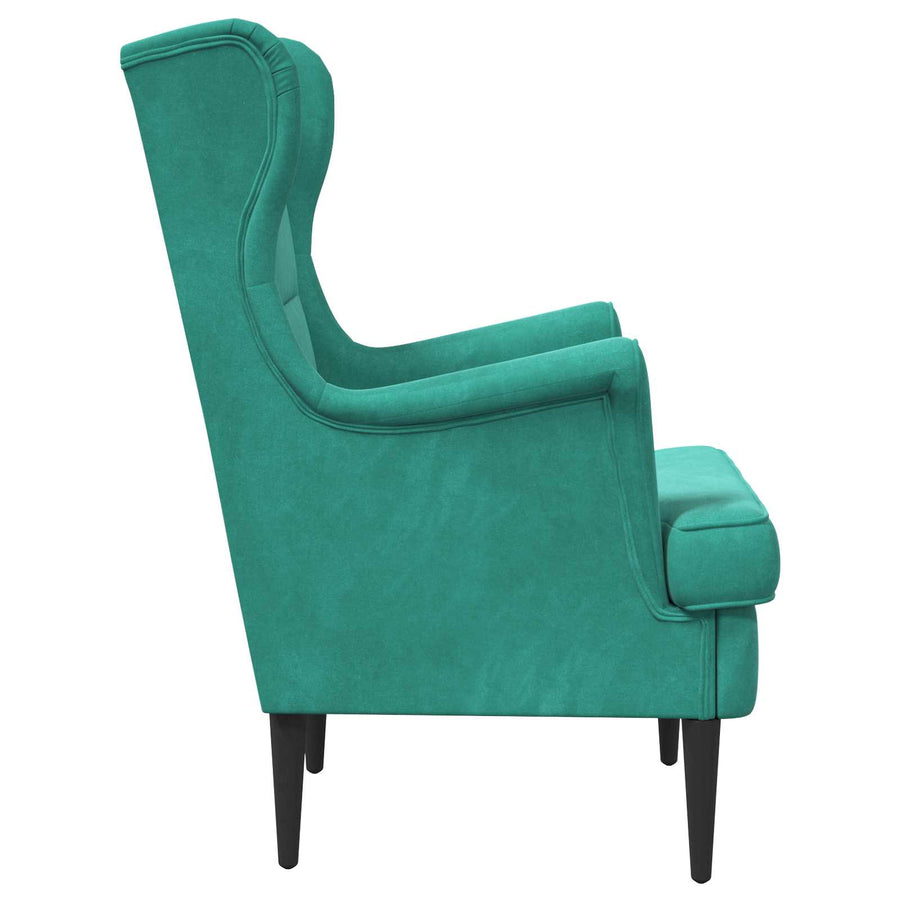 Fauteuil Turquoise Fluweel