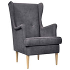 Fauteuil 65x79x100 cm donkergrijs Ares