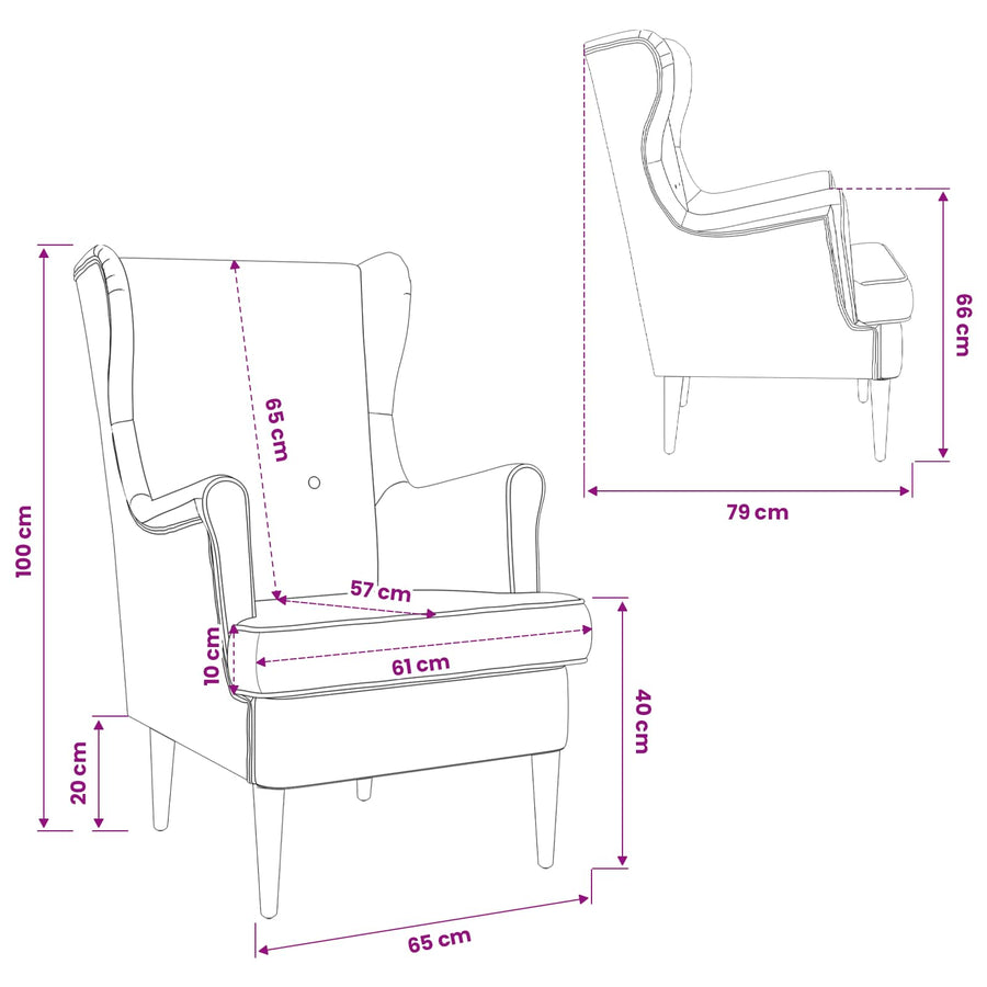 Fauteuil Blauw ARES