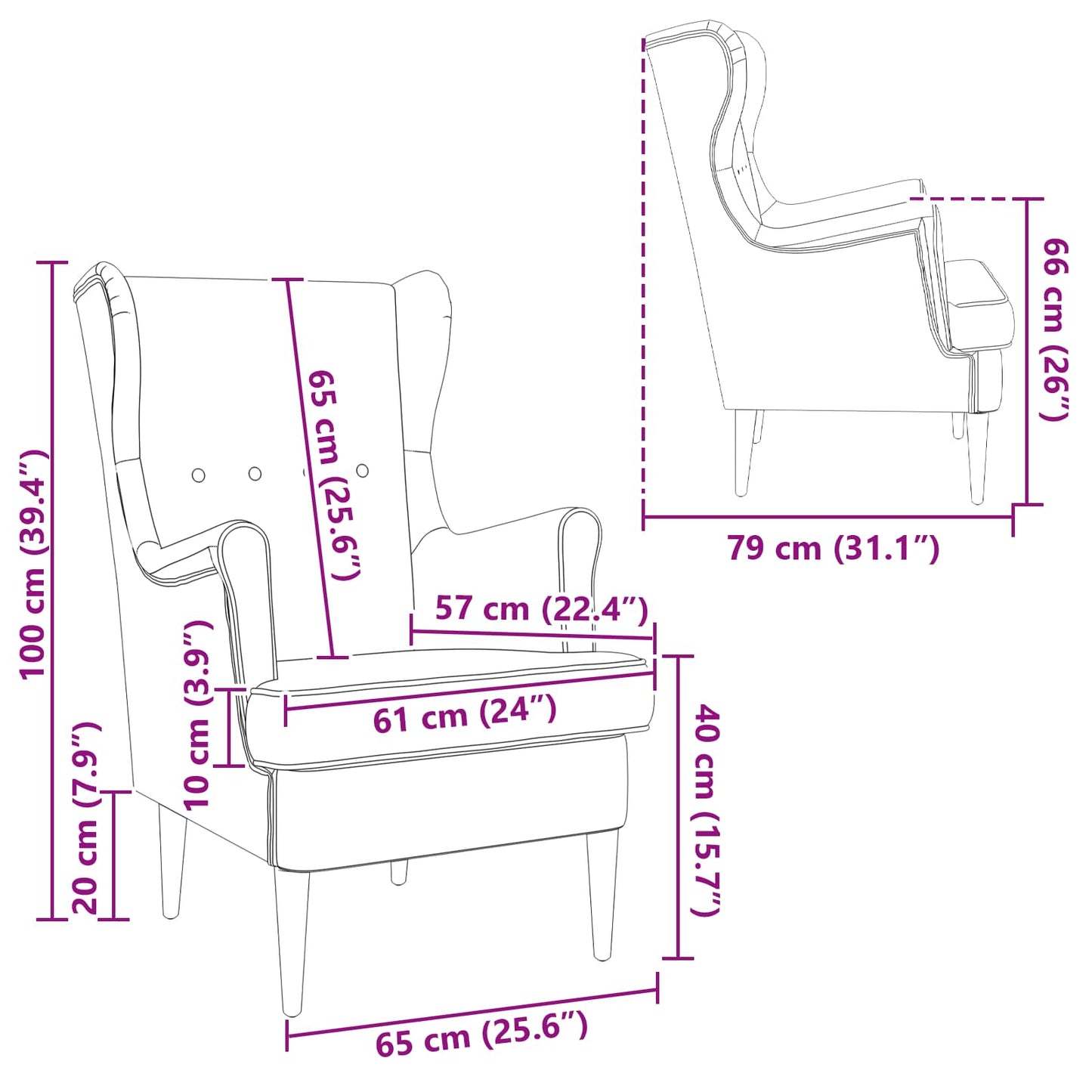 Fauteuil Lichtgrijs Stof