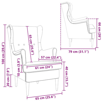 Fauteuil Donkergrijs Stof