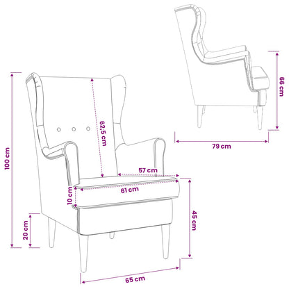 Fauteuil Crème Stof