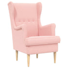 Fauteuil roze stof 65x79x100 cm