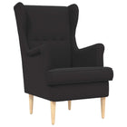 Fauteuil 65x79x100 cm zwart stof