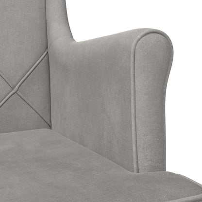 Fauteuil Lichtgrijs Fluweel