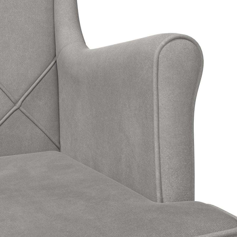 Fauteuil Lichtgrijs Fluweel
