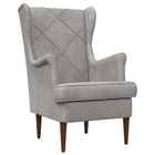 Fauteuil lichtgrijs fluweel 65x79x100 cm