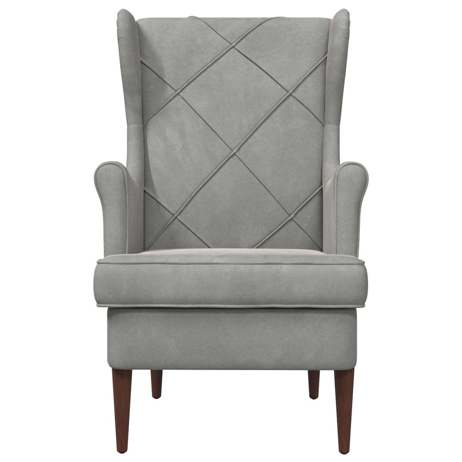 Fauteuil Lichtgrijs Fluweel