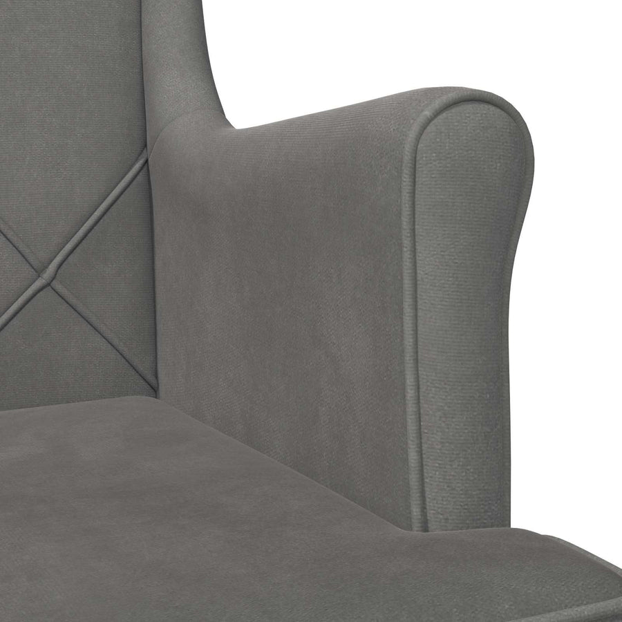 Fauteuil Donkergrijs Fluweel