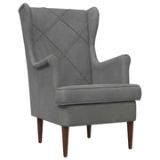 Fauteuil donkergrijs fluweel 65x79x100 cm