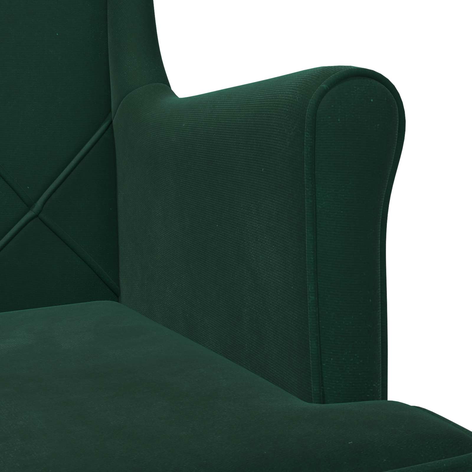 Fauteuil Donkergroen Fluweel