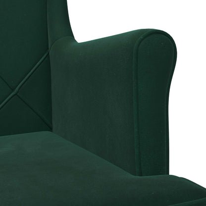 Fauteuil Donkergroen Fluweel