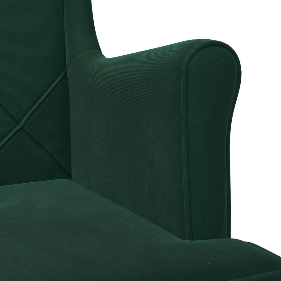 Fauteuil Donkergroen Fluweel