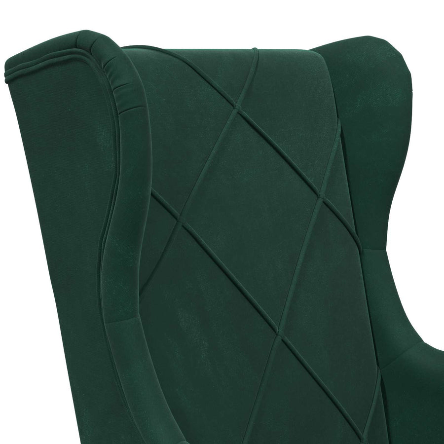 Fauteuil Donkergroen Fluweel