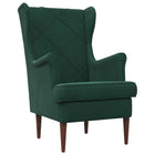 Fauteuil donkergroen fluweel 65x79x100 cm