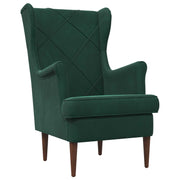 Fauteuil donkergroen fluweel 65x79x100 cm