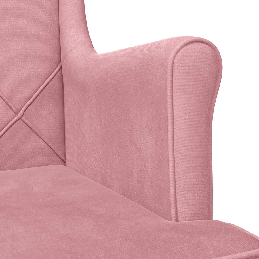 Fauteuil Roze Fluweel