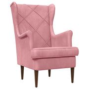 Fauteuil roze fluweel 65x79x100 cm