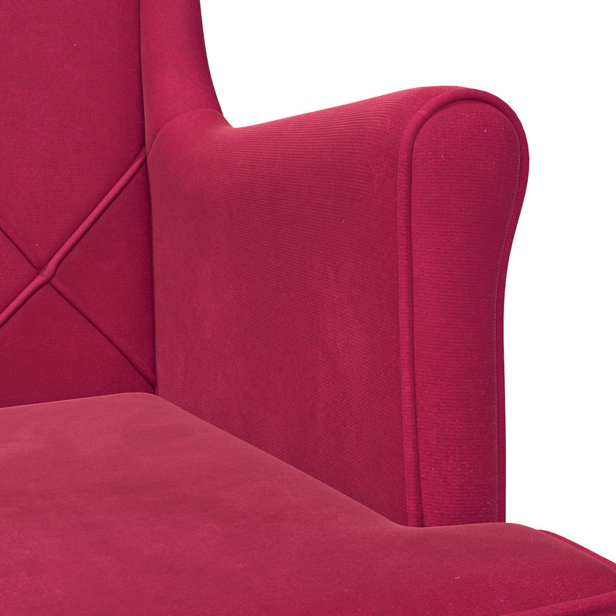Fauteuil Wijnrood Fluweel