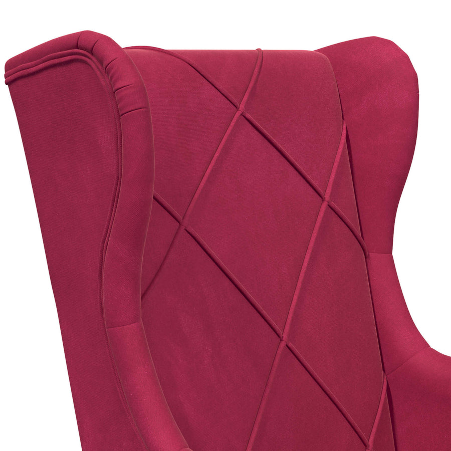 Fauteuil Wijnrood Fluweel