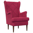 Fauteuil wijnrood fluweel 65x79x100 cm
