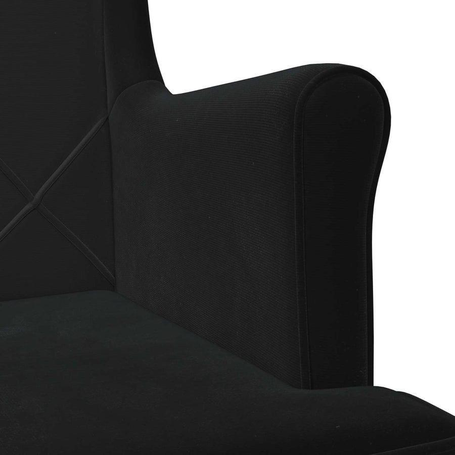 Fauteuil Zwart Fluweel