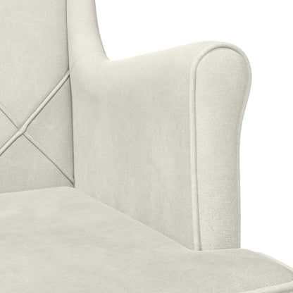 Fauteuil Crème Fluweel
