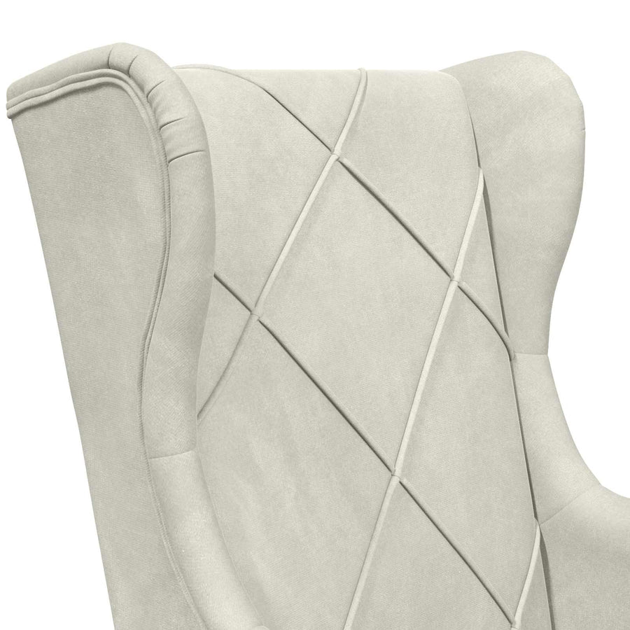 Fauteuil Crème Fluweel