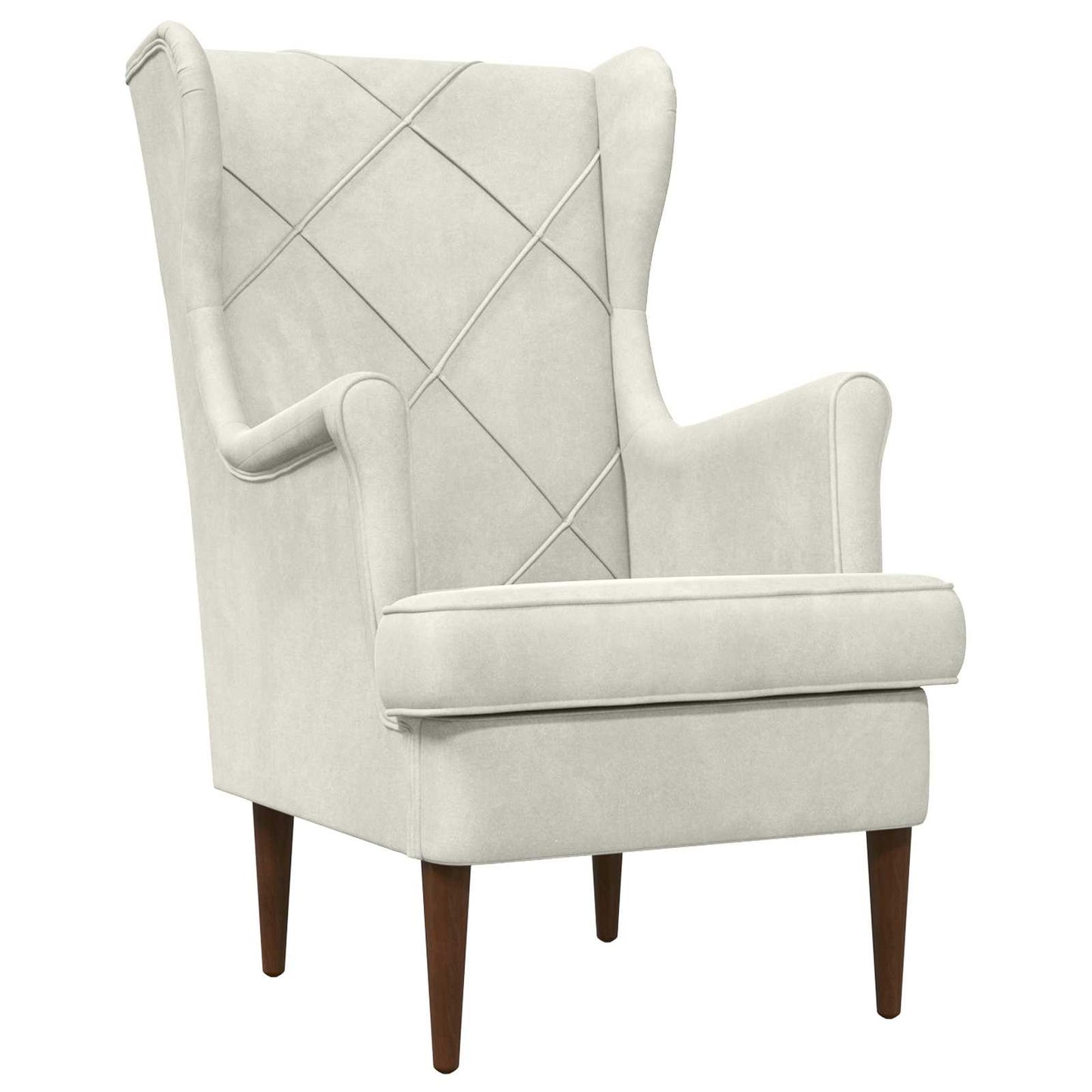 Fauteuil Crème Fluweel