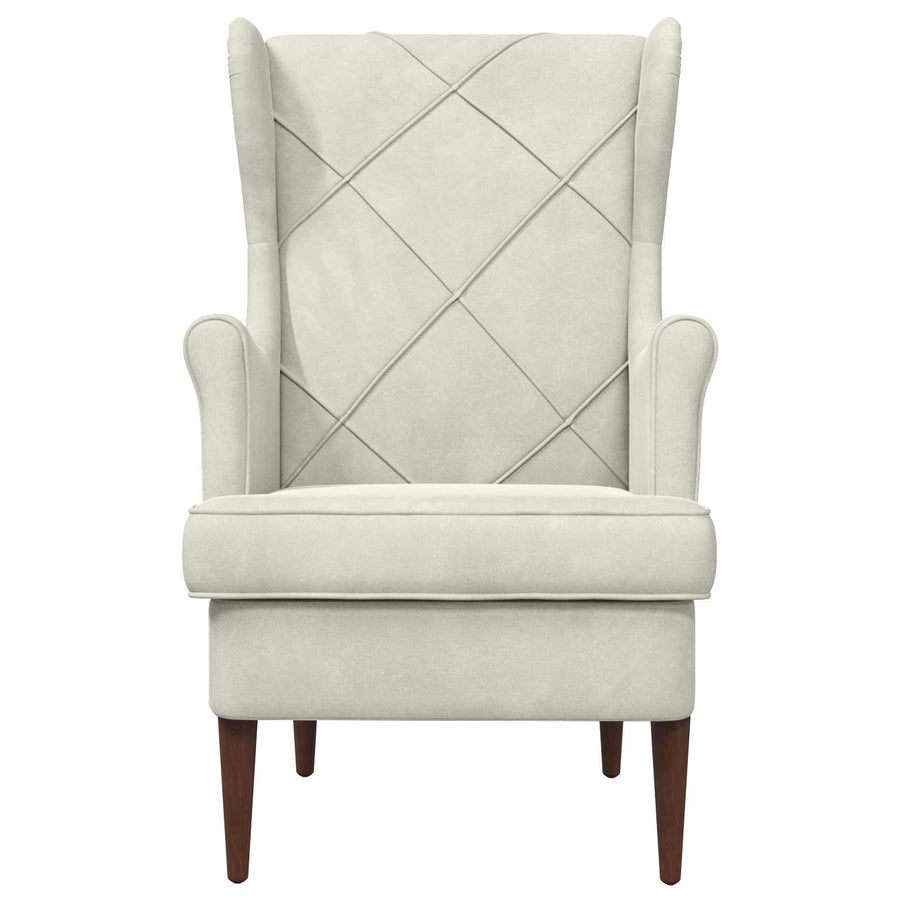 Fauteuil Crème Fluweel